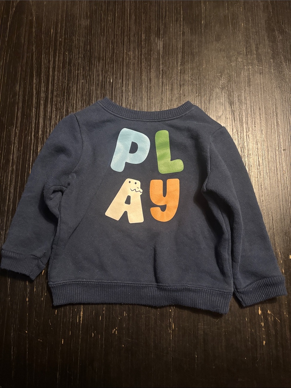 Garanimals Navy Sweatshirt with PLAY Color-Block Letters